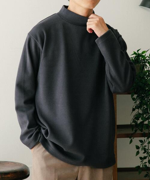 ITEMS URBANRESEARCH（アイテムズ アーバンリサーチ）の「ハイネックリブカットソー（Tシャツ/カットソー・メンズ・オフホワイト/グレー/ピンク/ネイビー・LARGE/MEDIUM）」の3枚目の写真