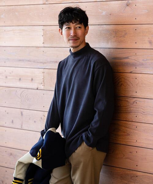 ITEMS URBANRESEARCH（アイテムズ アーバンリサーチ）の「ハイネックリブカットソー（Tシャツ/カットソー・メンズ・オフホワイト/グレー/ピンク/ネイビー・LARGE/MEDIUM）」の21枚目の写真