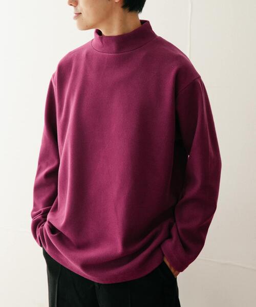 ITEMS URBANRESEARCH（アイテムズ アーバンリサーチ）の「ハイネックリブカットソー（Tシャツ/カットソー・メンズ・オフホワイト/グレー/ピンク/ネイビー・LARGE/MEDIUM）」の13枚目の写真