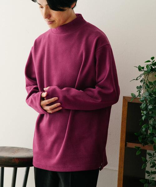 ITEMS URBANRESEARCH（アイテムズ アーバンリサーチ）の「ハイネックリブカットソー（Tシャツ/カットソー・メンズ・オフホワイト/グレー/ピンク/ネイビー・LARGE/MEDIUM）」の12枚目の写真