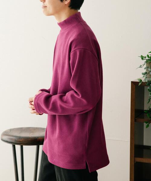 ITEMS URBANRESEARCH（アイテムズ アーバンリサーチ）の「ハイネックリブカットソー（Tシャツ/カットソー・メンズ・オフホワイト/グレー/ピンク/ネイビー・LARGE/MEDIUM）」の11枚目の写真