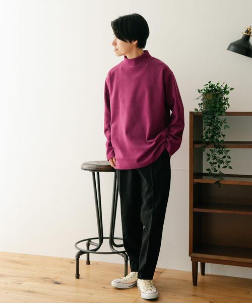 ITEMS URBANRESEARCH（アイテムズ アーバンリサーチ）の「ハイネックリブカットソー（Tシャツ/カットソー・メンズ・オフホワイト/グレー/ピンク/ネイビー・LARGE/MEDIUM）」の8枚目の写真