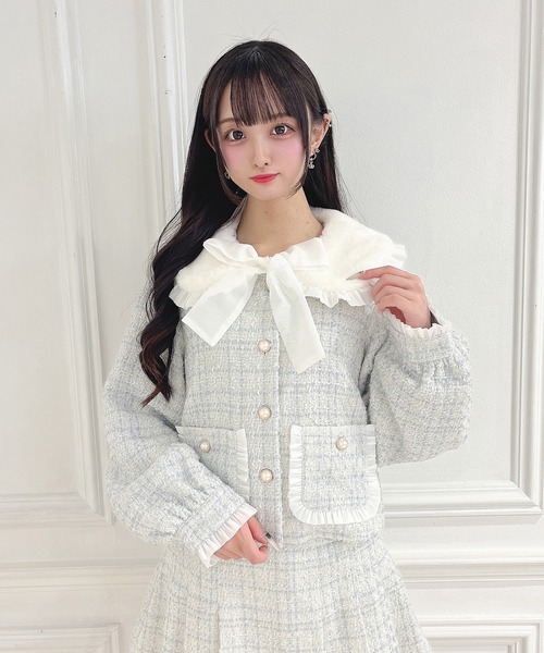 【セール】パールボタンツイードジャケット（その他アウター）｜Honey Cinnamon（ハニーシナモン）のファッション通販 ZOZOTOWN