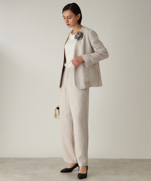 THE SHOP TK （ザ ショップ ティーケー ）の「◆【セレモニー/入卒/美脚/SETUP可】ミックスツイードワイドパンツ（その他パンツ・レディース・ネイビー系3/ベージュ系その他7・12/13/14）」の21枚目の写真