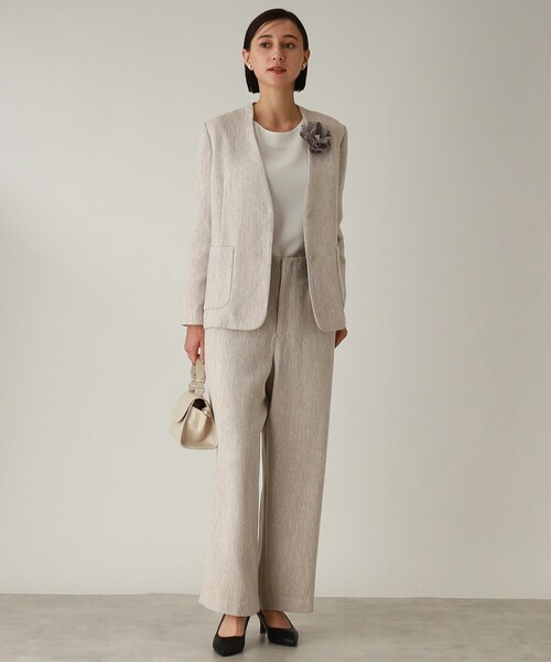 THE SHOP TK （ザ ショップ ティーケー ）の「◆【セレモニー/入卒/美脚/SETUP可】ミックスツイードワイドパンツ（その他パンツ・レディース・ネイビー系3/ベージュ系その他7・12/13/14）」の22枚目の写真