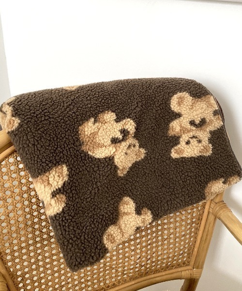 Made in I（メイドインアイ）の「テディベアボアブランケット（ブランケット・レディース・ブラウン/アイボリー/ブラック・FREE）」の20枚目の写真