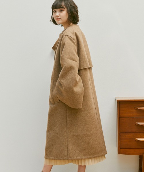 moi tytto(モイテュット)の「ワイドスリーブノーカラーコート(限定カラー:チェック)(ノーカラーコート・レディース・チェック・SMALL/MEDIUM)」の7枚目の写真