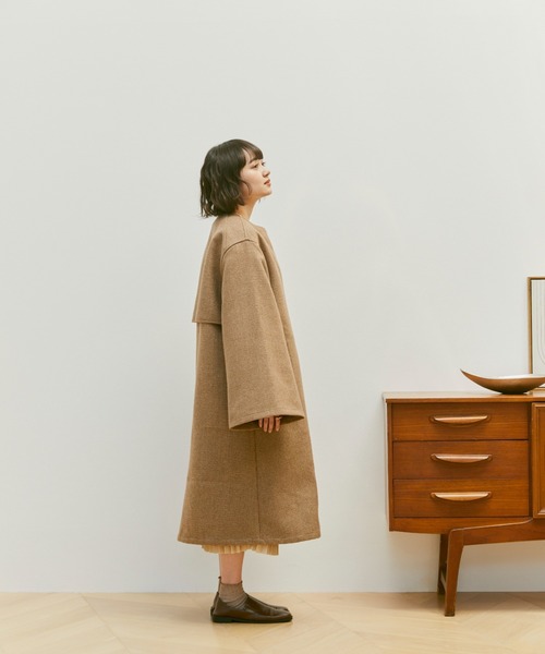 moi tytto(モイテュット)の「ワイドスリーブノーカラーコート(限定カラー:チェック)(ノーカラーコート・レディース・チェック・SMALL/MEDIUM)」の18枚目の写真