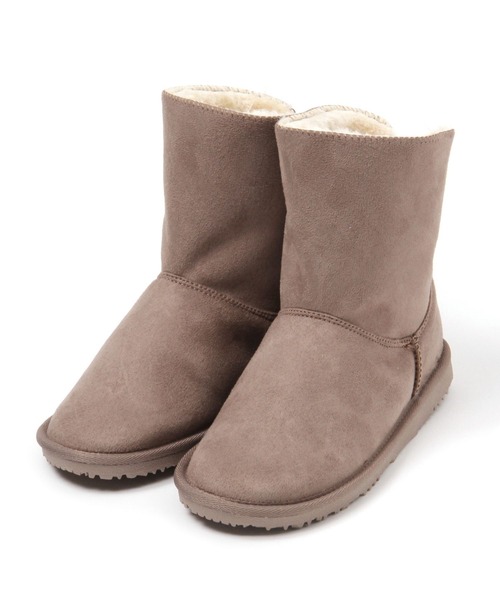 studio CLIP(スタディオクリップ)の「【撥水/抗菌防臭】フェイクムートン2WAYブーツ(ブーツ・レディース・ライトグレー/ブラウン/ブラック・MEDIUM/LARGE)」の3枚目の写真