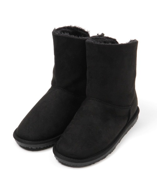 studio CLIP(スタディオクリップ)の「【撥水/抗菌防臭】フェイクムートン2WAYブーツ(ブーツ・レディース・ライトグレー/ブラウン/ブラック・MEDIUM/LARGE)」の2枚目の写真