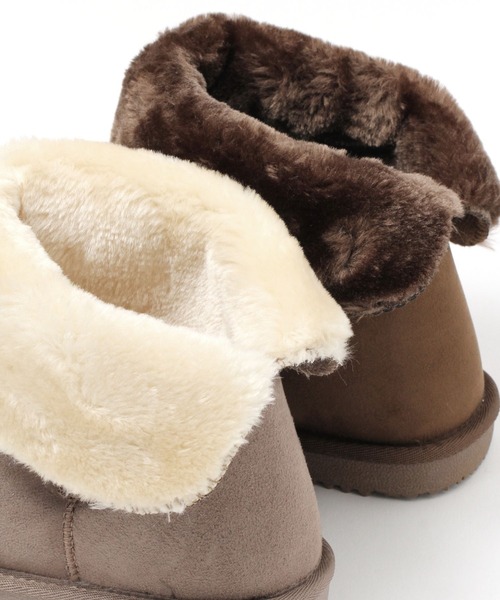 studio CLIP(スタディオクリップ)の「【撥水/抗菌防臭】フェイクムートン2WAYブーツ(ブーツ・レディース・ライトグレー/ブラウン/ブラック・MEDIUM/LARGE)」の15枚目の写真