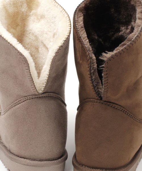 studio CLIP(スタディオクリップ)の「【撥水/抗菌防臭】フェイクムートン2WAYブーツ(ブーツ・レディース・ライトグレー/ブラウン/ブラック・MEDIUM/LARGE)」の16枚目の写真
