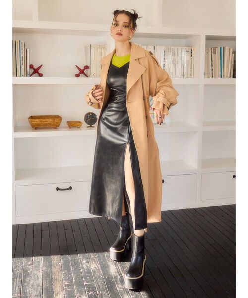 EVRIS（エヴリス）の「ミドルプラットフォームブーツ（ブーツ・レディース・ブラック/アイボリー・SMALL/MEDIUM/LARGE）」の18枚目の写真