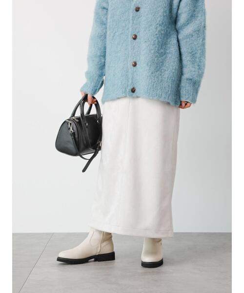 Lugnoncure(ルノンキュール)の「◎スエードタイトスカート(スカート・レディース・ブルー/モカ/オフホワイト/ブラック・フリ-)」の11枚目の写真