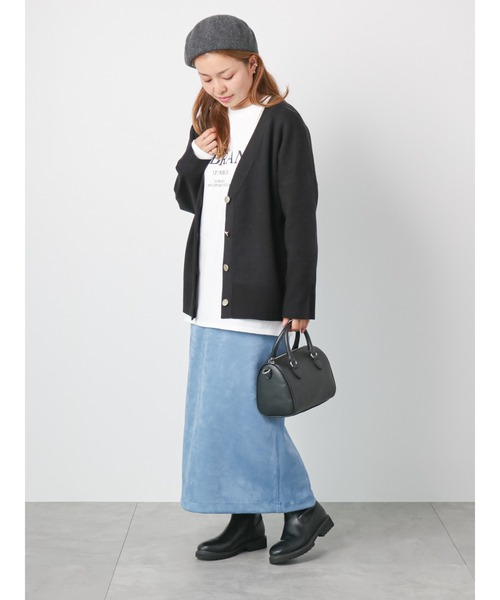 Lugnoncure(ルノンキュール)の「◎スエードタイトスカート(スカート・レディース・ブルー/モカ/オフホワイト/ブラック・フリ-)」の8枚目の写真