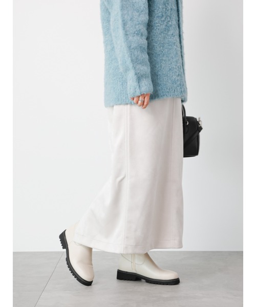 Lugnoncure(ルノンキュール)の「◎スエードタイトスカート(スカート・レディース・ブルー/モカ/オフホワイト/ブラック・フリ-)」の9枚目の写真