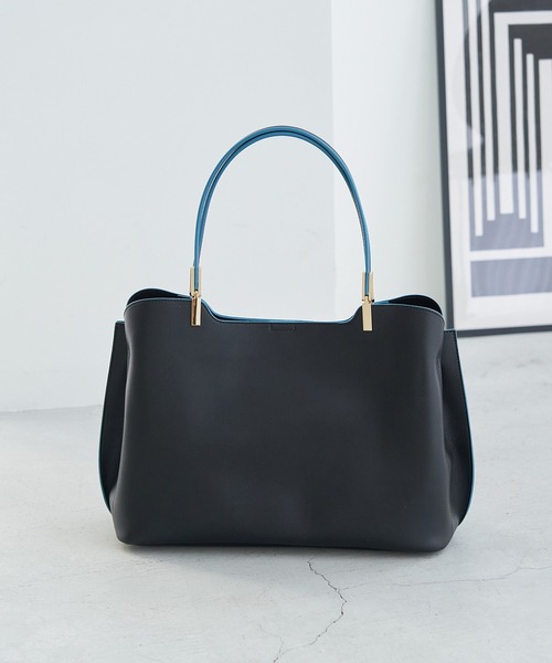 ROPE' PICNIC(ロペピクニック)の「A4対応/軽量レクタンメタル3層トートバッグ(トートバッグ・レディース・ベージュ系その他/ブラック系その他/ホワイト系その他5・FREE)」の1枚目の写真