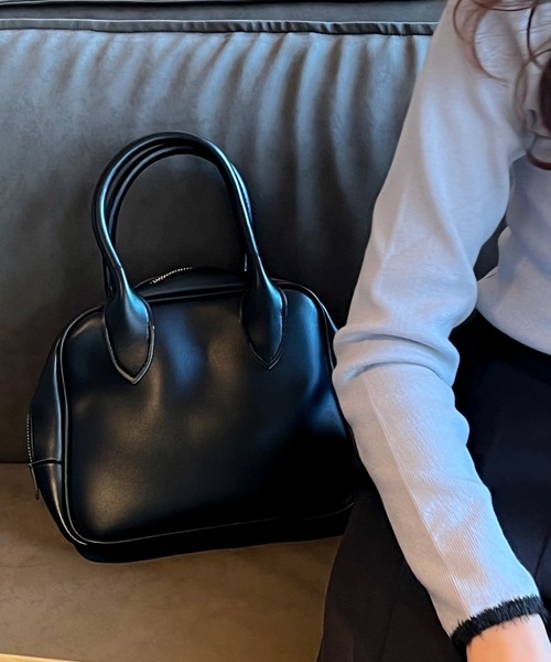 Lamoa(ラモア)の「Lamoa/2WAY スクエア ハンド ショルダー ボストンバッグ(ボストンバッグ・レディース・ホワイト/ブラウン/ブラック・FREE)」の6枚目の写真