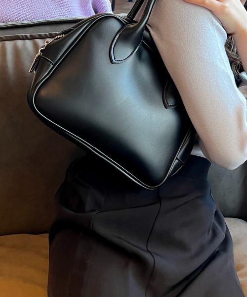 Lamoa(ラモア)の「Lamoa/2WAY スクエア ハンド ショルダー ボストンバッグ(ボストンバッグ・レディース・ホワイト/ブラウン/ブラック・FREE)」の11枚目の写真