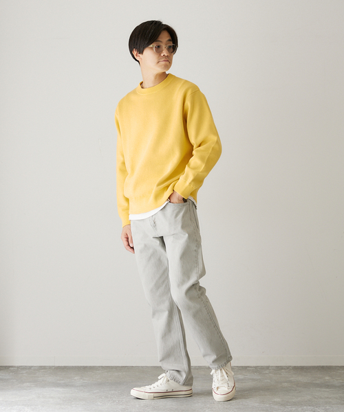 417 EDIFICE(フォーワンセブンエディフィス)の「スウェットライク 12Gニット(ニット/セーター・メンズ・ブルー系その他/アイボリー/パープル/チャコールグレー/ネイビー/イエロー・LARGE/MEDIUM)」の16枚目の写真