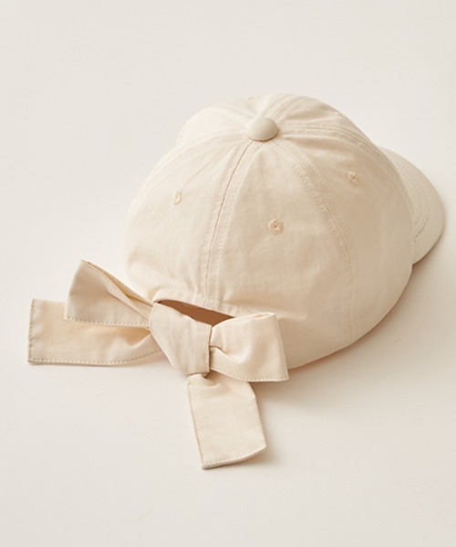 Lycee mine（リセマイン）の「アソートロゴ刺しゅうリボンキャップ（キャップ・キッズ・パープル/ベージュ/ピンク/アイボリー/ブラック・52cm/54cm）」の20枚目の写真