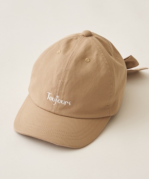 Lycee mine（リセマイン）の「アソートロゴ刺しゅうリボンキャップ（キャップ・キッズ・パープル/ベージュ/ピンク/アイボリー/ブラック・52cm/54cm）」の18枚目の写真