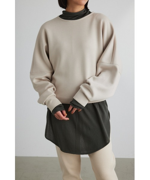 STYLEMIXER（スタイルミキサー）の「シルキードルマンスリーブトップ（スウェット・レディース・ブラック/グリーン/ライトベージュ・FREE）」の3枚目の写真