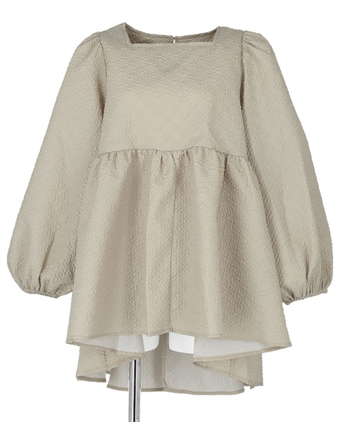 coca(coca)(コカ)の「エンボスブラウス(シャツ/ブラウス・レディース・ライトベージュ/ブラック・M/L)」の14枚目の写真