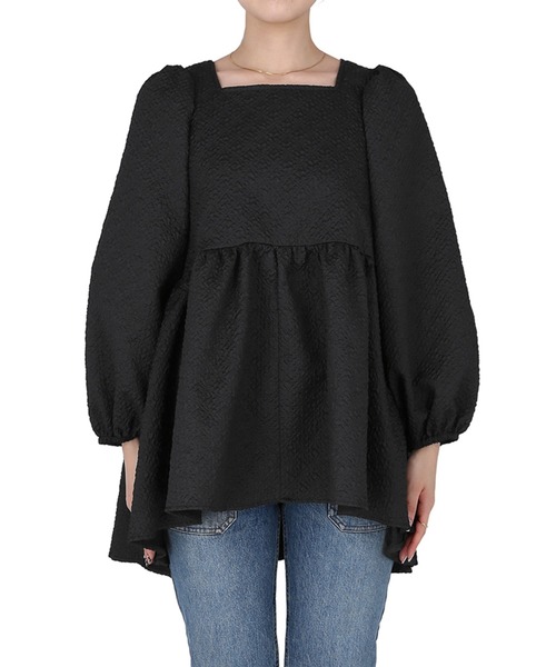 coca(coca)(コカ)の「エンボスブラウス(シャツ/ブラウス・レディース・ライトベージュ/ブラック・M/L)」の16枚目の写真