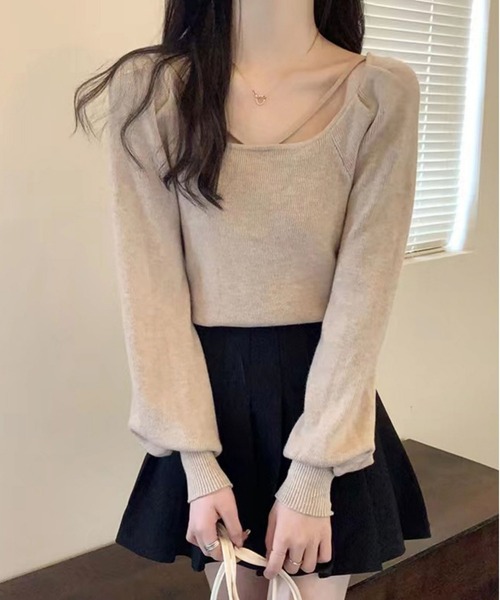 LOPASS(ロパス)の「デザイン透かし彫りカットソー(Tシャツ/カットソー・レディース・アイボリー/ブラック/カーキ/ベージュ/ホワイト・M)」の14枚目の写真
