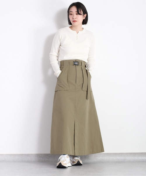 cepo(セポ)の「ベルト付きフレアースカート(スカート・レディース・オリーブ/オフホワイト・S/M)」の18枚目の写真