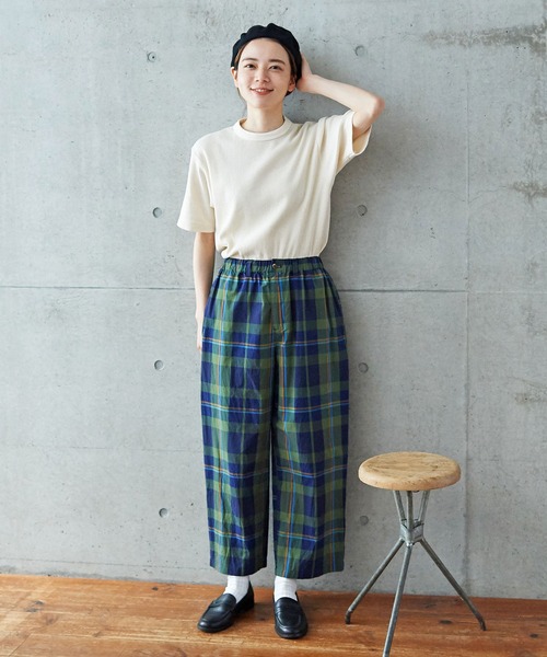 PAR ICI（パーリッシィ）の「先染めBIGチェック/コットンリネンパンツ(セットアップ対応)（その他パンツ・レディース・ブルー/ブラック/グリーン・FREE）」の18枚目の写真
