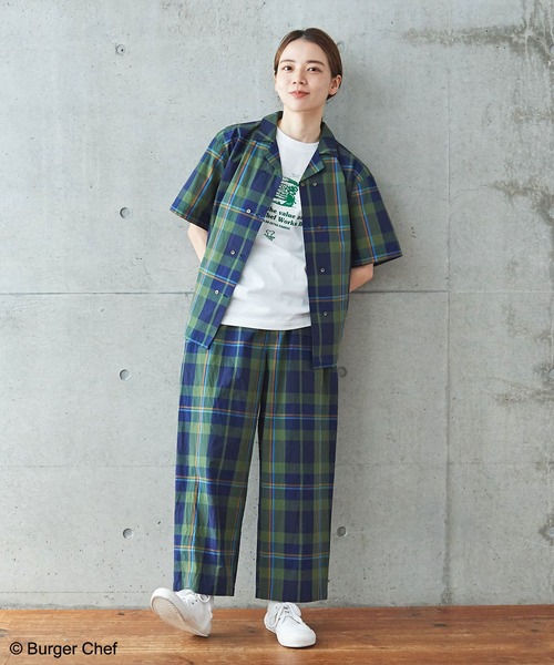 PAR ICI（パーリッシィ）の「先染めBIGチェック/コットンリネンパンツ(セットアップ対応)（その他パンツ・レディース・ブルー/ブラック/グリーン・FREE）」の21枚目の写真