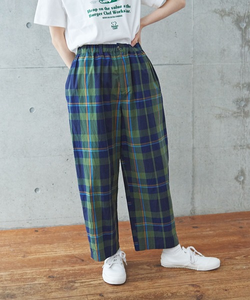PAR ICI（パーリッシィ）の「先染めBIGチェック/コットンリネンパンツ(セットアップ対応)（その他パンツ・レディース・ブルー/ブラック/グリーン・FREE）」の16枚目の写真