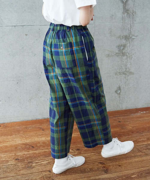 PAR ICI（パーリッシィ）の「先染めBIGチェック/コットンリネンパンツ(セットアップ対応)（その他パンツ・レディース・ブルー/ブラック/グリーン・FREE）」の14枚目の写真