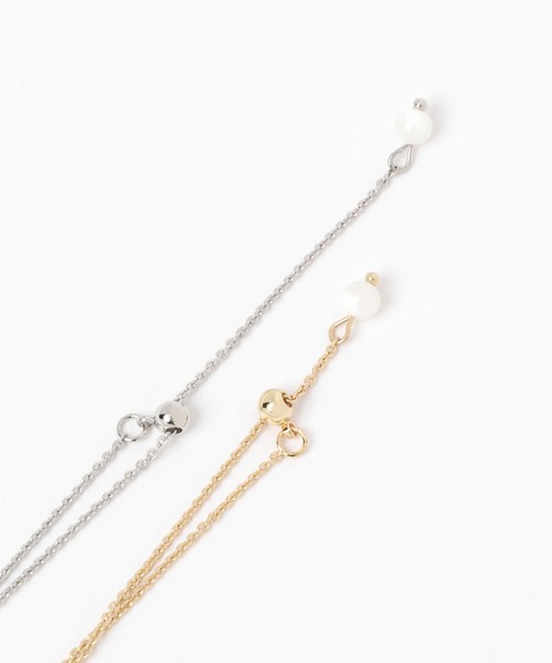 BAYFLOW（ベイフロー）の「マザーオパールエラブレスレット（ブレスレット・レディース・ライトグレー/イエロー・FREE）」の3枚目の写真
