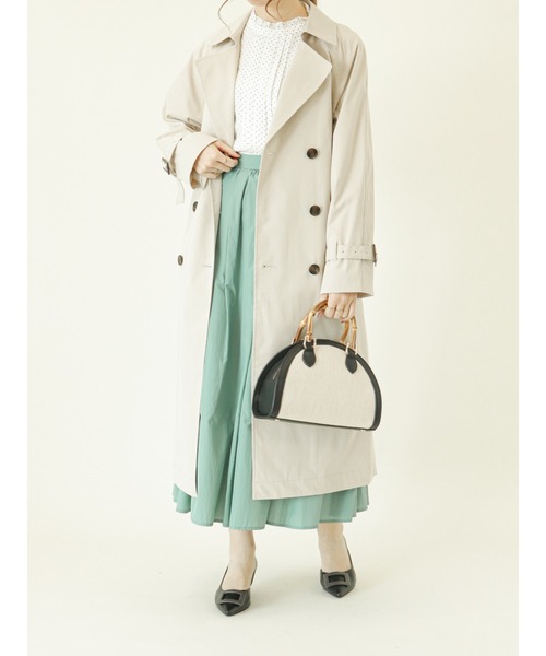 Te chichi(テチチ)の「ナイロンギャザースカート(スカート・レディース・グリーン/グレー/オフホワイト/ブラック・フリ-)」の6枚目の写真