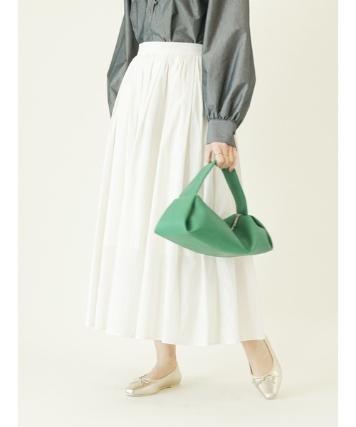 Te chichi(テチチ)の「ナイロンギャザースカート(スカート・レディース・グリーン/グレー/オフホワイト/ブラック・フリ-)」の12枚目の写真
