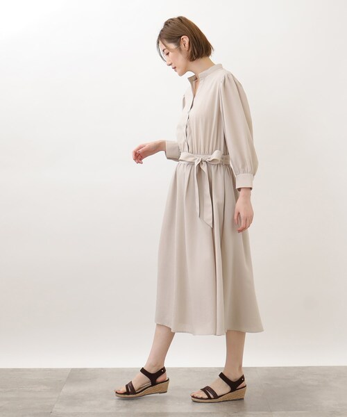 grove（グローブ）の「◆キレイ目＆リラクシーが叶うフィット＆フレアワンピース（ワンピース・レディース・ライトグリーン/ブラウン系その他/ライトベージュ・02/03/01/05/04）」の18枚目の写真