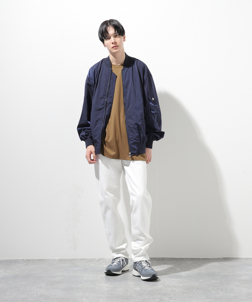 LIMONTA(リモンタ)の「【LIMONTA per KOMATSU / リモンタ コマツ】ワッシャー ナイロン MA-1(MA-1・メンズ・イエロー/グリーン/ネイビー・LARGE/MEDIUM)」の3枚目の写真