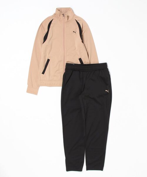 PUMA（プーマ）の「プーマ PUMA CLASSIC トリコット スーツ_トリコットスーツ（ジャージ・レディース・ブラック/ネイビー/ベージュ・L/S/XL/M）」の3枚目の写真