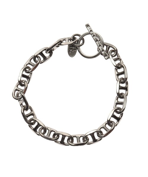 tk.TAKEO KIKUCHI（ティーケータケオキクチ）の「◆アンカーチェーンブレスレット（ブレスレット・メンズ・ブラック/シルバー・00）」の3枚目の写真