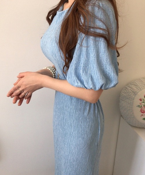 Jasmine Grandiflorum(ジャスミングランディフローラム)の「【Jasmine】タイトベルト付きロングワンピース (SS)(ワンピース・レディース・ネイビー/ブルー・SMALL/LARGE/MEDIUM)」の18枚目の写真