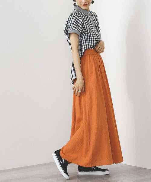 BEAMS HEART（ビームスハート）の「BEAMS HEART / タックアシメ ボリュームスカート（スカート・レディース・その他/オレンジ/その他1・FREE）」の4枚目の写真