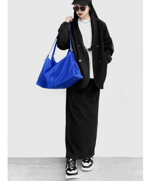 LVEU.（ラブユ.）の「Double strap tote bag / ダブルストラップトートバッグ(Ai select)（トートバッグ・レディース・ブラック/ブルー・FREE）」の3枚目の写真