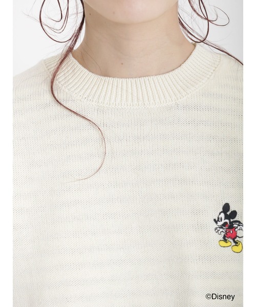 Samansa Mos2（サマンサ モスモス）の「【Disney】ミッキー/刺繍入ニットベスト（ベスト・レディース・ブラック/イエロー/キナリ・ﾌﾘ-）」の20枚目の写真