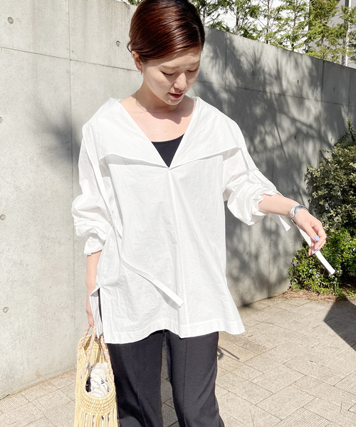 【ESLOW】 DRAWSTRING SHIRT ESLOW（エスロー）の「【ESLOW/エスロー】 DRAWSTRING SHIRT（シャツ
