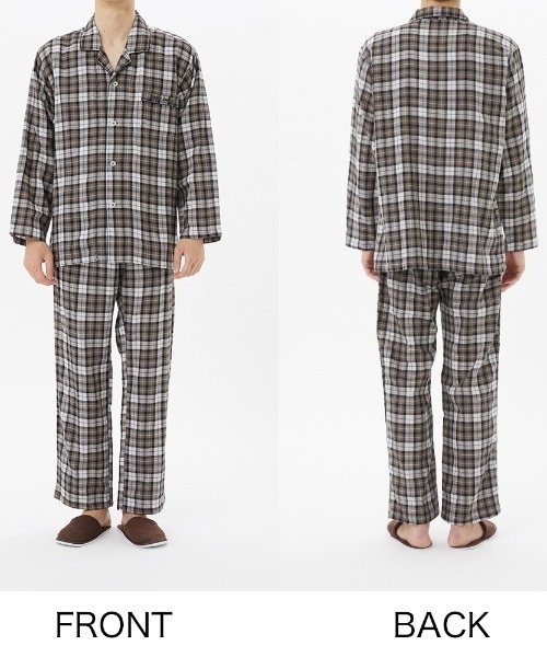 COMME CI COMME CA（コムシコムサ）の「COMME CI COMME CA/コムシコムサ　パジャマ　長袖長パンツ　綿100%（ルームウェア/パジャマ・メンズ・グレー/ネイビー・X-LARGE/MEDIUM/LARGE）」の5枚目の写真