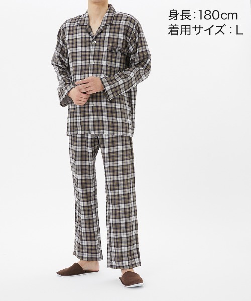 COMME CI COMME CA（コムシコムサ）の「COMME CI COMME CA/コムシコムサ　パジャマ　長袖長パンツ　綿100%（ルームウェア/パジャマ・メンズ・グレー/ネイビー・X-LARGE/MEDIUM/LARGE）」の6枚目の写真