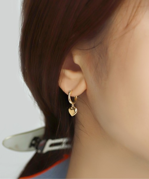 メタルハートフープピアス（ピアス（両耳用））｜ANEMONE（アネモネ